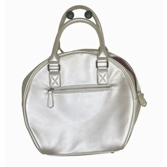 Berry Q Victoria Round Bag – Champagne Gold Metallic Coquette Lolita Style Bows - Picture 9 of 10